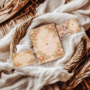 Assiettes En Carton Jardin de pêches 1er anniversaire