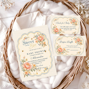 Invitation Baby Shower Grandmillennial Douce Abeille
