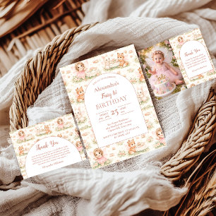 Serviette En Papier Anniversaire de fée fantaisiste rose