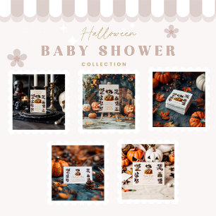 Invitation Baby shower rustique de squelette d'Halloween