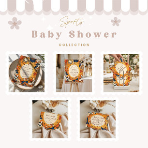 Invitation Baby-Shower Vintage Basketball Game Day