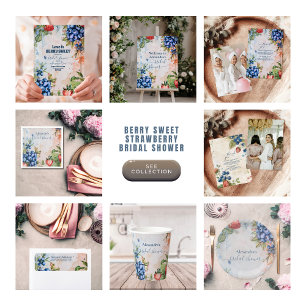 Carte D'accompagnement Berry Sweet Fête des mariées aux fraises