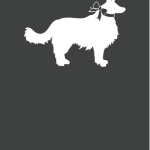 Invitation Bordure Collie Chien Baby shower Rose Girl