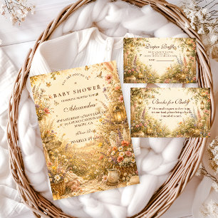 Invitation Baby Shower Bohème Champêtre Fantaisiste