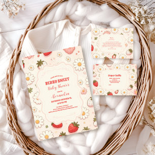 Carte D'accompagnement Berry Sweet Rose Coquette Baby Diapper Raffle