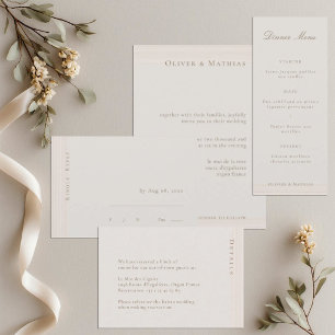 Carte de menu élégante minimaliste moderne en or c