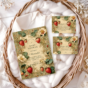 Carte D'accompagnement Tirage de couche pour cottage sucré aux fraises 