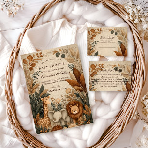 Invitation Baby Shower Safari Boho