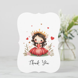 Étiquette Pour Bouteilles De Vin Jolie petite princesse avec robe rouge