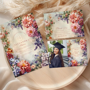 Cartons Réponse Boho Fleur sauvage Meadow Graduation