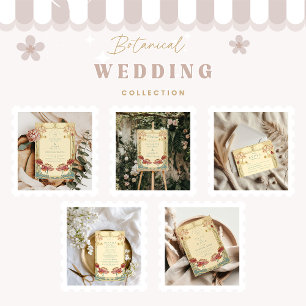 Carte De Remerciements Lotus Art Nouveau Floral Mariage