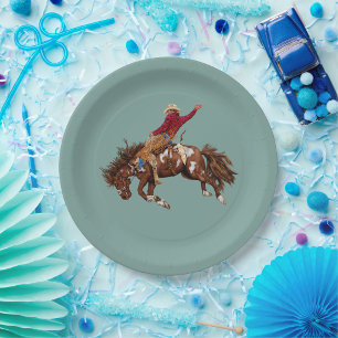 Assiettes En Carton Motif en fer à cheval en or Lucky