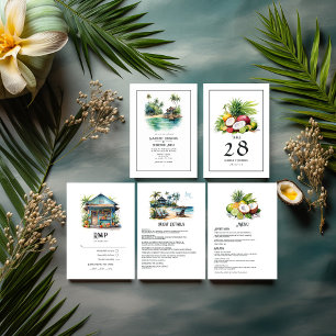 Carte D'accompagnement Caraïbes Destination Wedding Détails de l'invité
