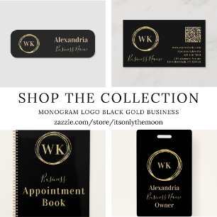 Carnet Logo Monogramme d'entreprise Black Gold