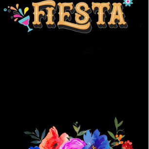 Invitation Tout En Un Wedding shower floral coloré Fiesta