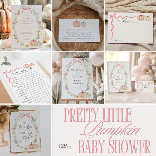 Invitation Pink Bow C'est un Baby shower Citrouille fille