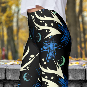 Leggings Motif Gras Black Dragon Slash