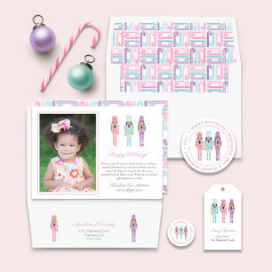 Sticker Rond African American Nutcracker Holiday Adresse de ret