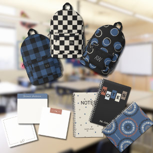 Sac À Dos Imprimé Initiales Monogrammes mignons et tableau de bord d