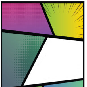 Invitation Trois Volets Bande dessinée Pop Art 💥 🎨 Discours Bubble Maria