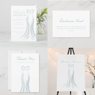 Carte de remerciements bleu clair