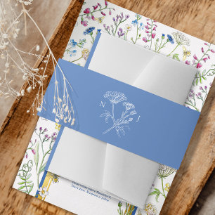 Invitation En Aluminium mariage d'aquarelle fleurie fleur sauvage