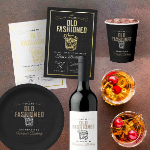Étiquettes Pour Bouteilles De Liqueur Appelez-Moi Cocktail De Whisky Old Fashioned Anniv