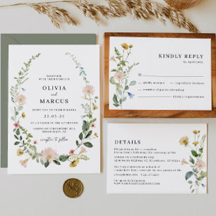 Boho Spring Fleur sauvage Garden Wedding Numéro de