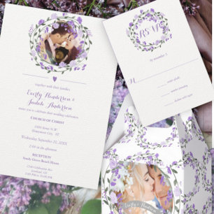 Invitation Chalkboard Mint Orange Rouge Floral Garland Mariag