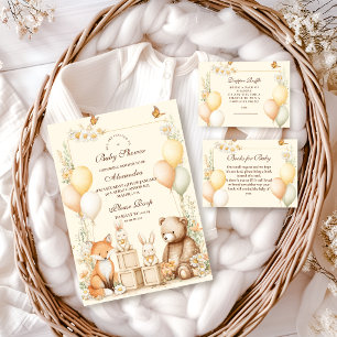 Serviette En Papier Baby shower des animaux forestiers