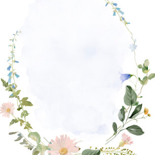 Invitation Wedding shower Fleur sauvage Dusty