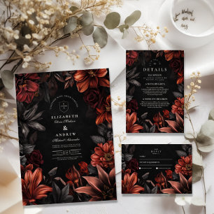 Invitation Mariage floral Art nouveau