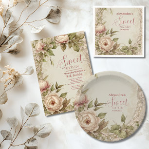 Assiettes En Carton Aquarelle douce Pastel Floral Sweet 16