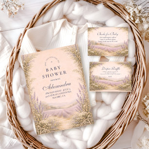 Serviette En Papier Fête de Bébé Champ de Lavande Campagne