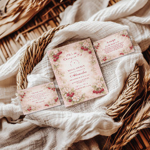 Carte De Remerciements Jardin de Cerisiers en Fleur Romance Shower de Mar