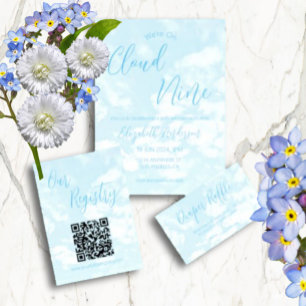 Carte D'accompagnement Nous sommes sur Cloud Neuf Baby shower Déchets Raf