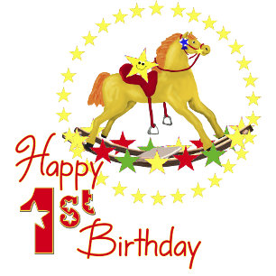 Invitation 1ère fête d'anniversaire Rockking Horse