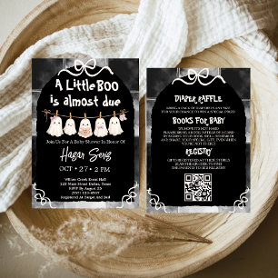 Invitation Photo de Baby Shower Un petit boo est presque dû