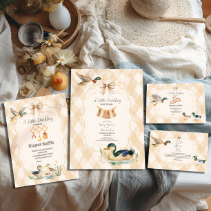 Carte D'accompagnement Un Petit Duckkker Baby shower Diapper Raffer
