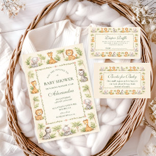 Serviette En Papier Animaux de Safari Fantaisistes pour la Baby Shower