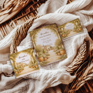 Carte De Remerciements Jardin de domaine vintage pour anniversaire