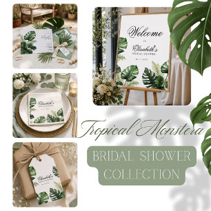 Affiche Fleurs tropicales colorées   Baby shower de mariag