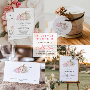 Invitation Notre petit Baby shower Citrouille