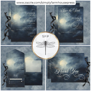 Invitation Pleine lune gothique foncé Mariage de nuit Sky