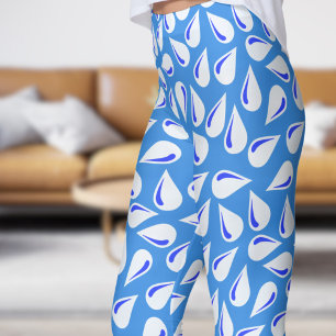 Leggings Motif Flickr moderne jaune et bleu