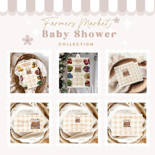 Serviette En Papier Baby shower du marché des agriculteurs neutres sel