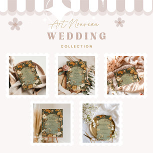 Save The Date Romantique Art Nouveau Botanique Cadre Mariage