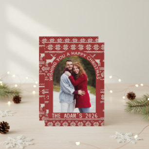 Cartes Pour Fêtes Annuelles Nouvelle Année Arche Nordique Renne Photo Personna