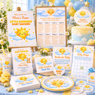 Invitation Baby shower Nuage Bleu