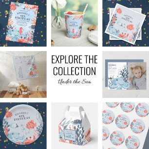 Invitation Enfants sous la mer Photo Anniversaire Fête Invita